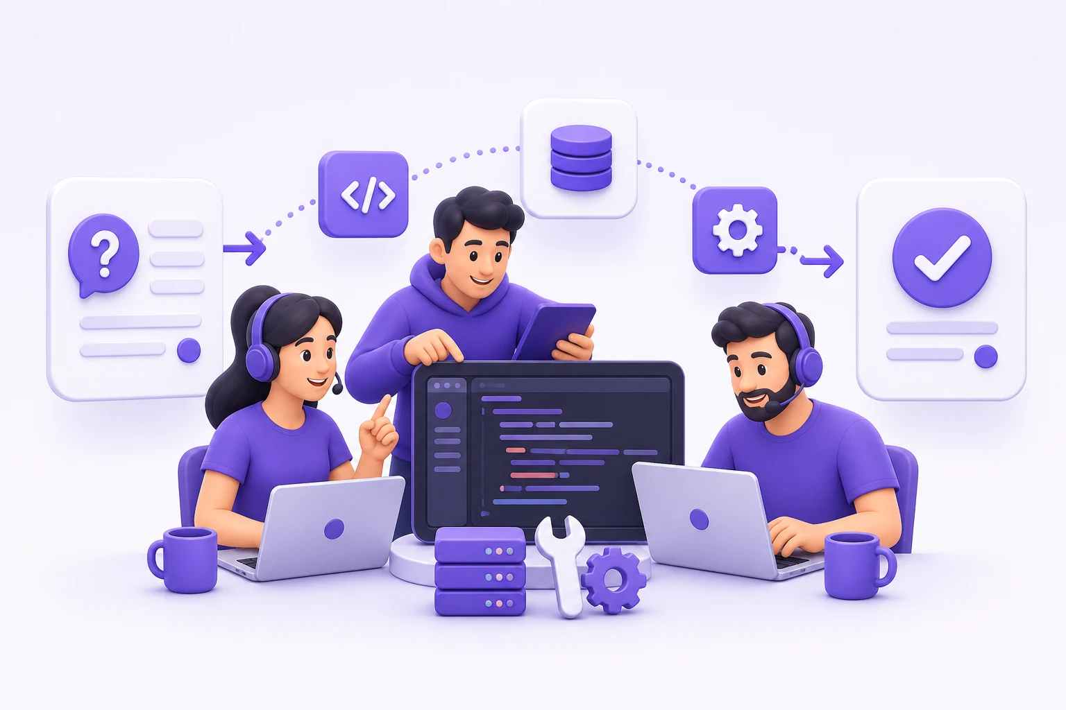 Programadores de factura.city resolviendo una consulta de soporte