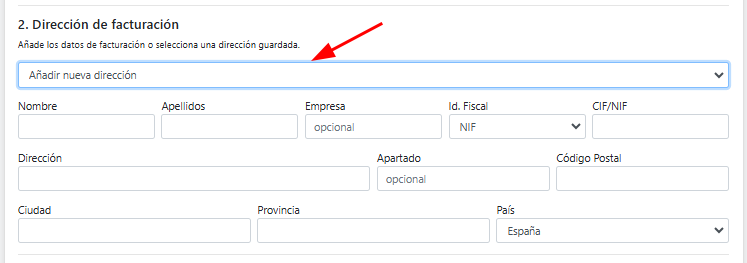 Direccion de facturacion