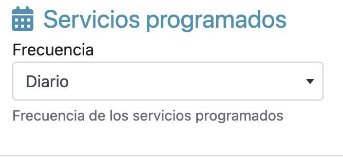 Configurar frecuencia