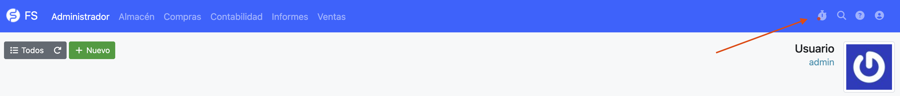 Icono registor horario para usuarios