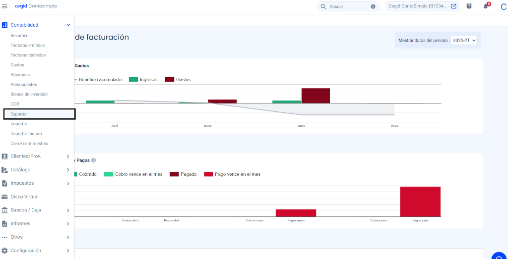 exportar datos contasimple