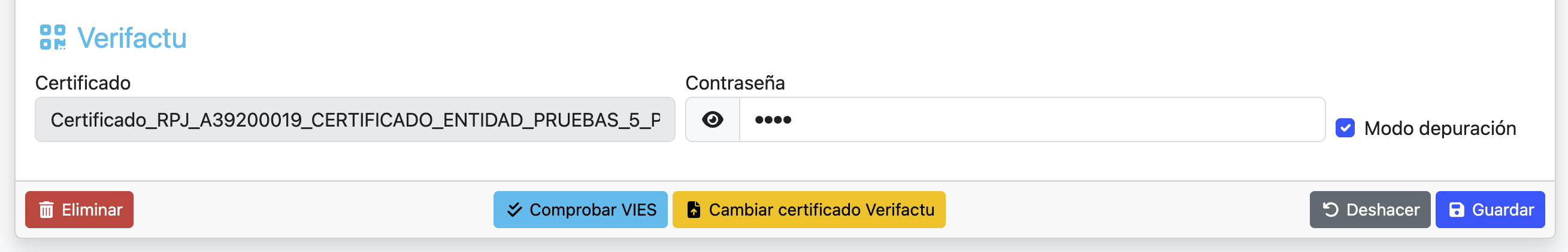 Configurar Verifactu