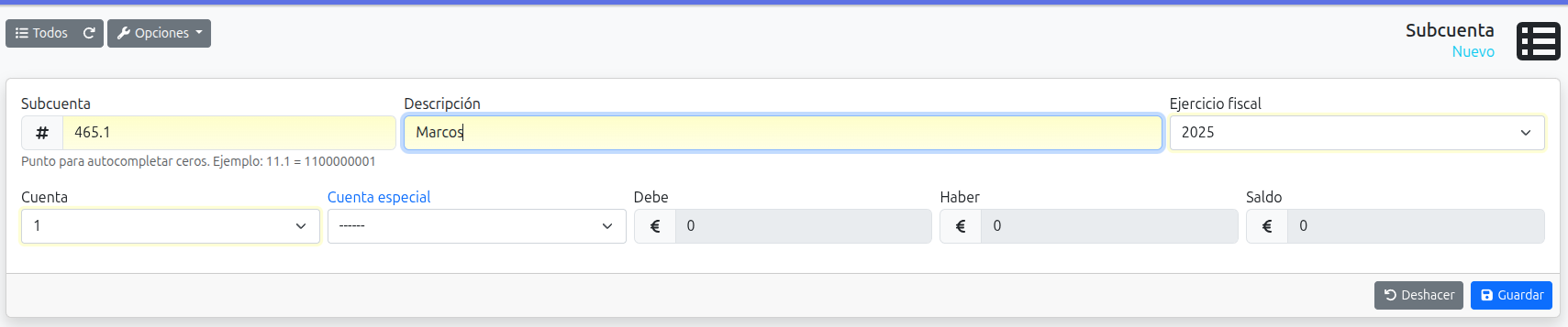 subcuenta retención empleado