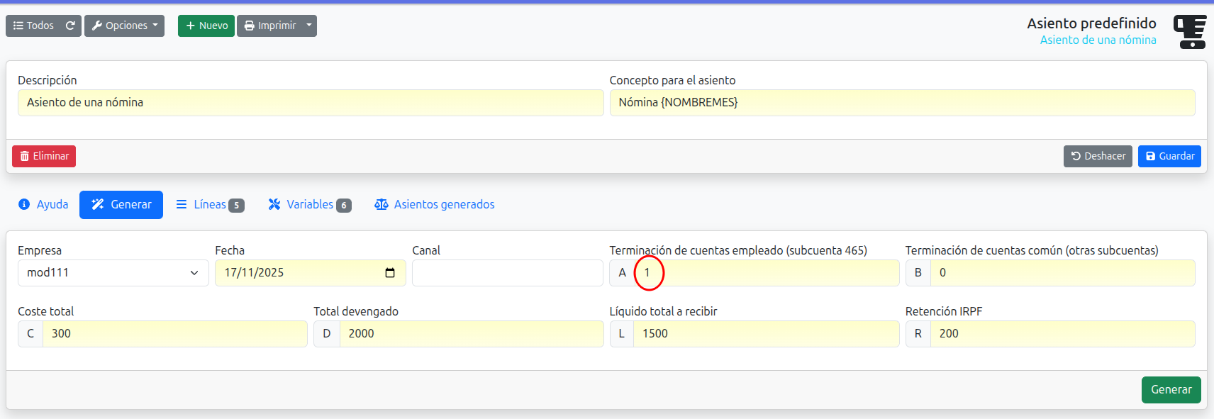 nomina subcuenta empleado