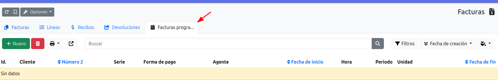 listado facturas que se repiten