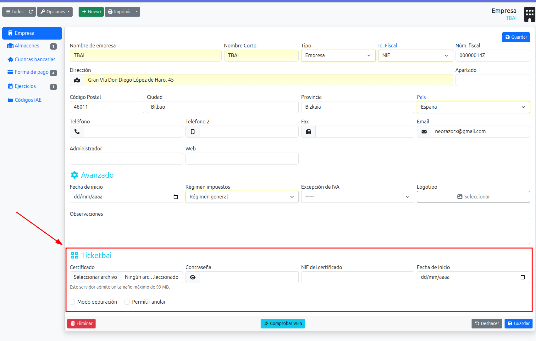 configurar certificado ticketbai