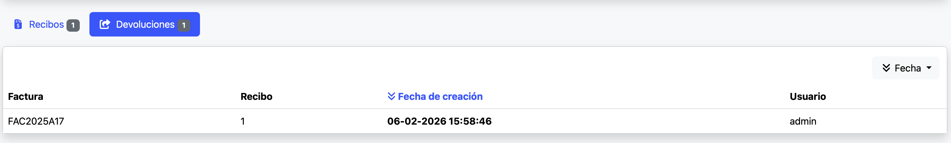 devoluciónes de la remesa