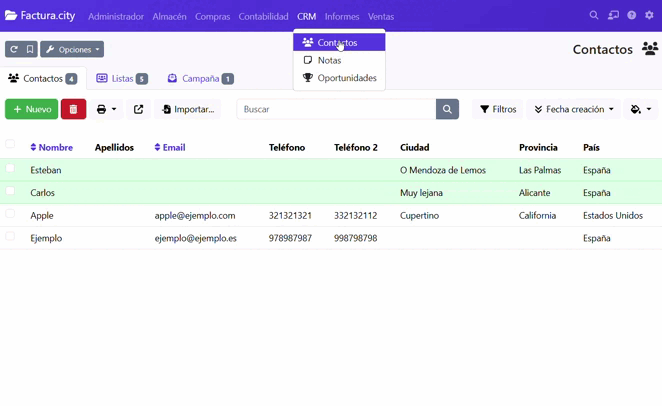 Gestión CRM