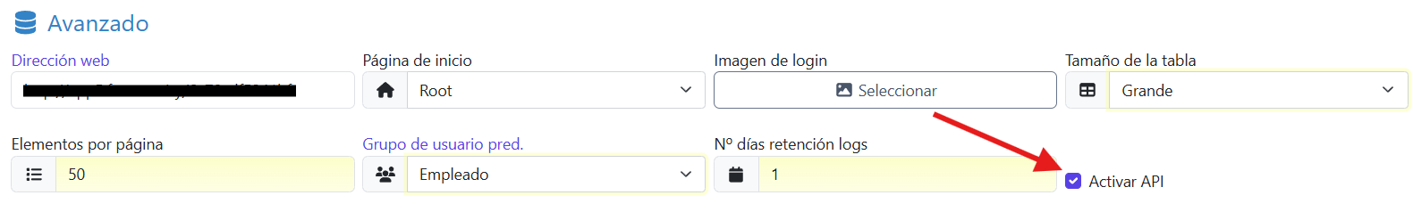 Activar API