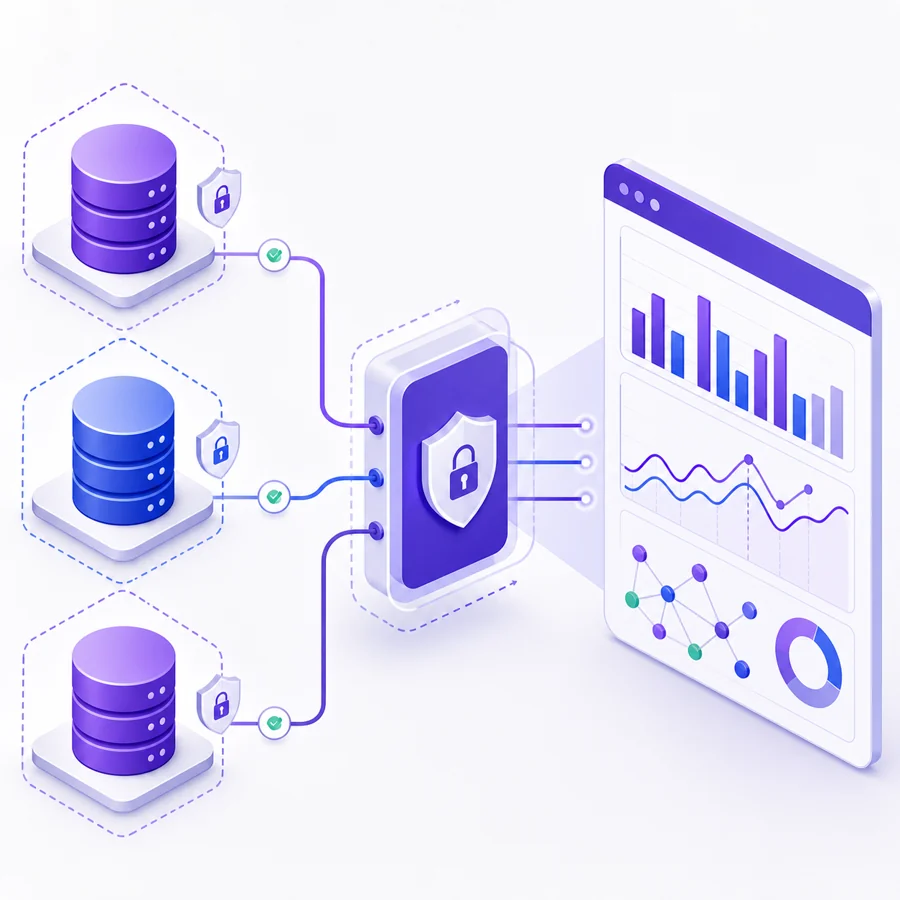 Integración segura de bases de datos independientes