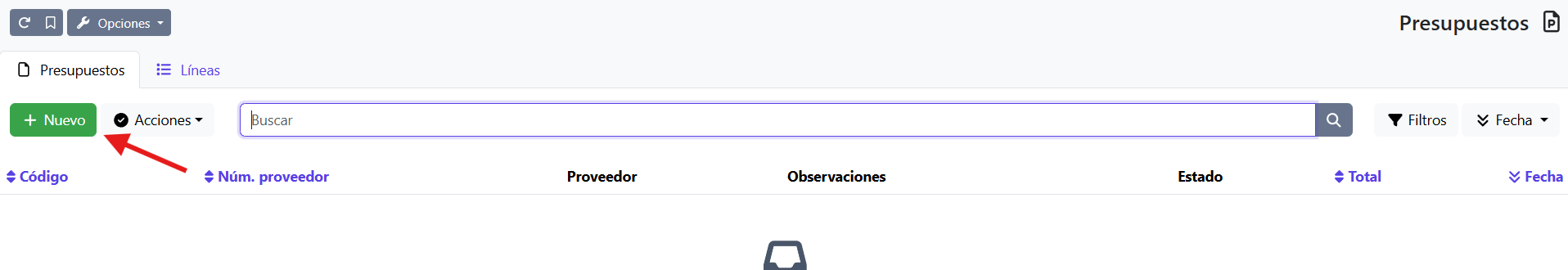 Nuevo Presupuesto