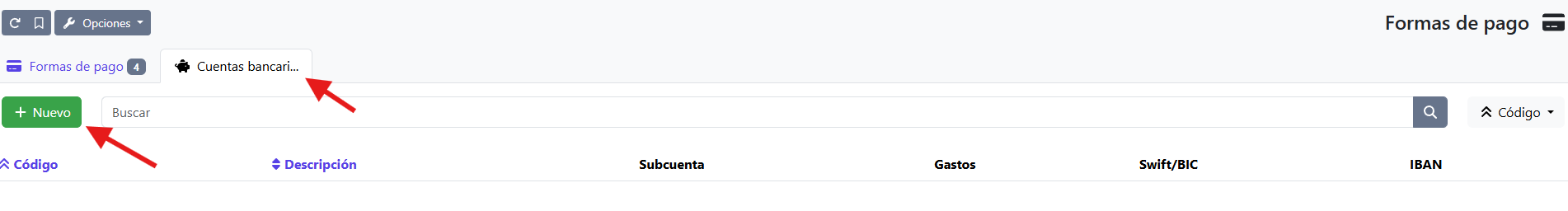 nueva cuenta bancaria