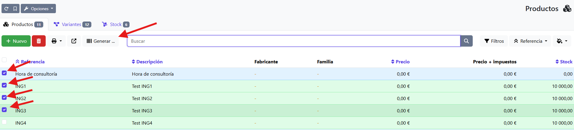 generar codigo barras
