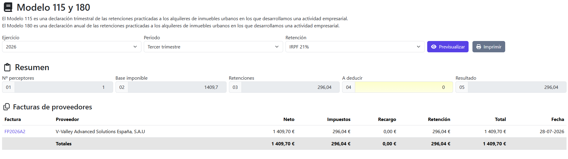 rellenar el modelo 115
