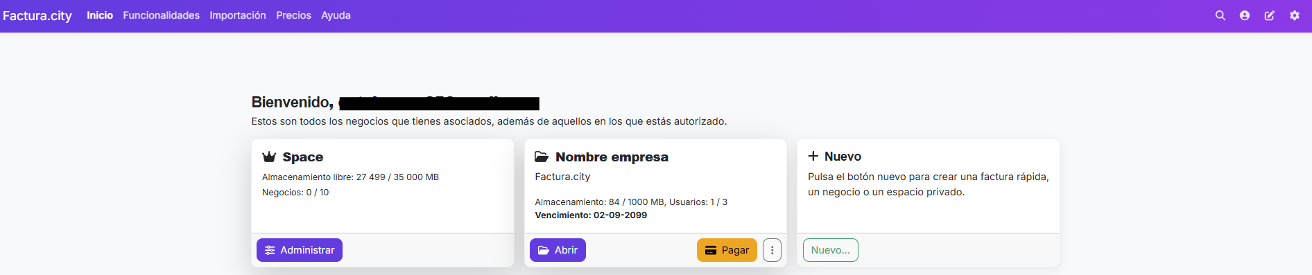 Tablero principal