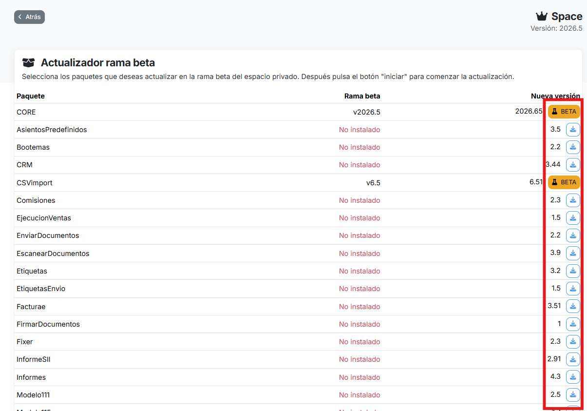 añadir plugins para instalar o actualizar