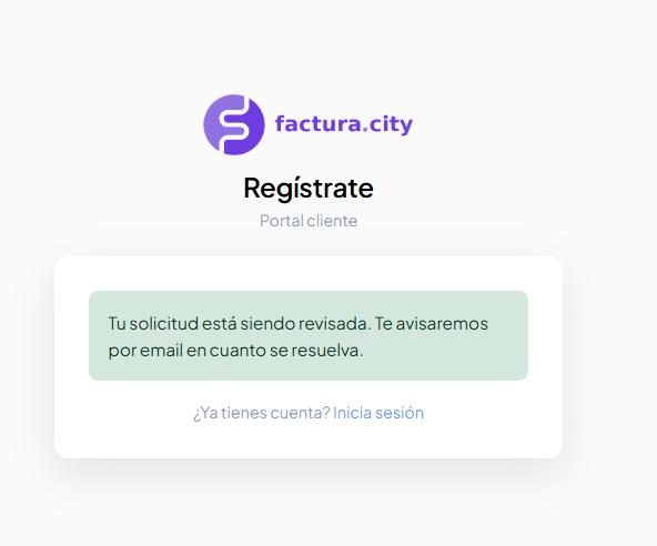Registro correcto